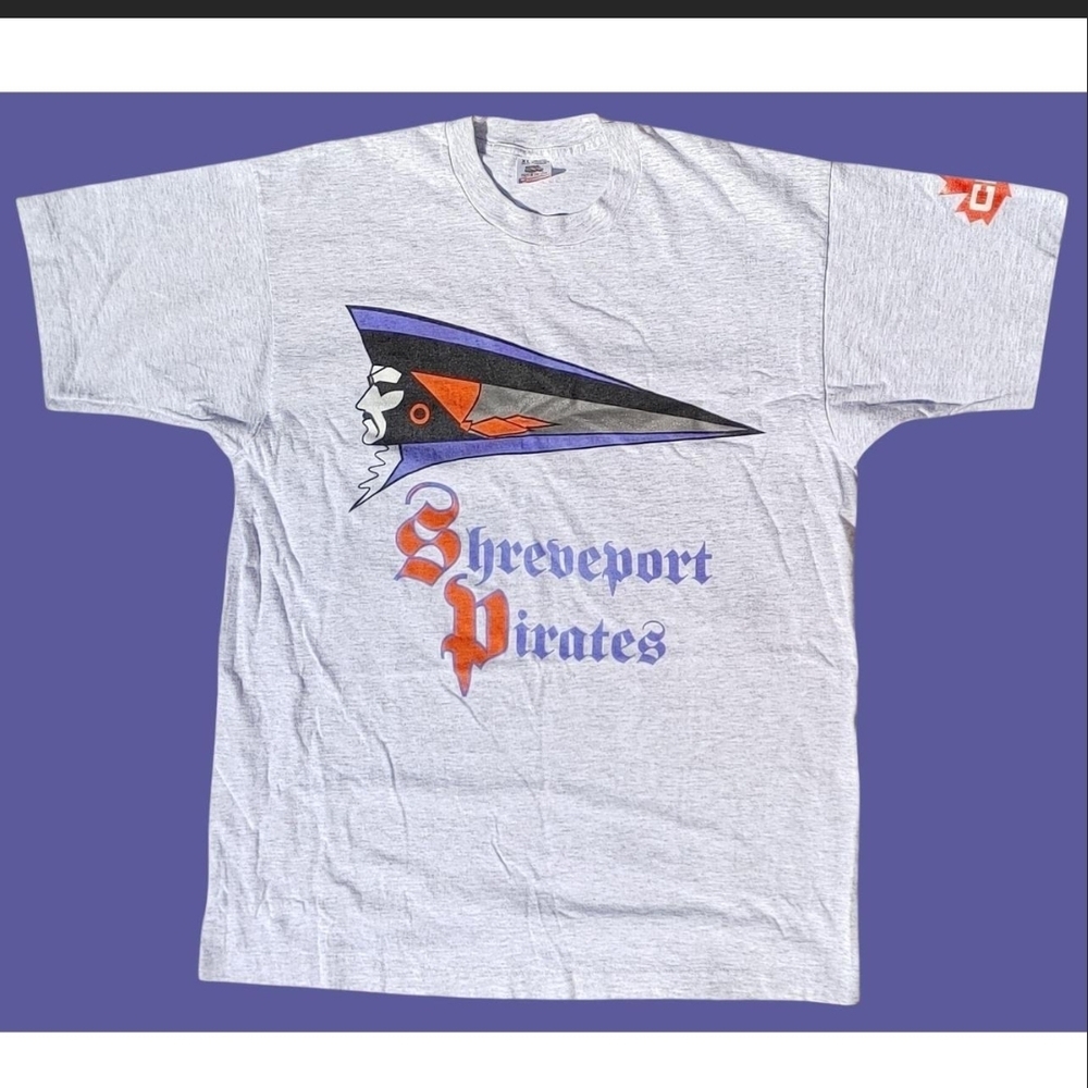 Vtg 1994 CFL USA Football Shreveport Pirates Graphic Tee XL Single Stitch